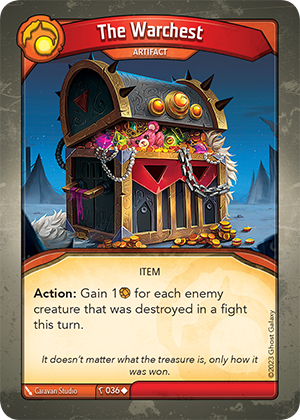 The Warchest, a KeyForge card illustrated by Caravan Studio