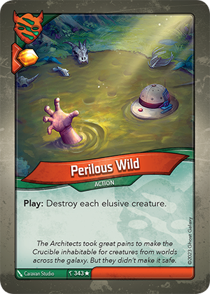 Perilous Wild, a KeyForge card illustrated by David Auden Nash