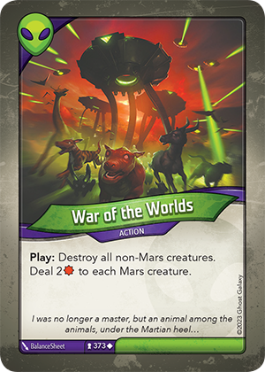 War of the Worlds, a KeyForge card illustrated by BalanceSheet