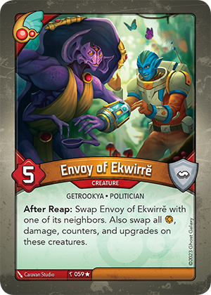 Envoy of Ekwirrĕ, a KeyForge card illustrated by Caravan Studio