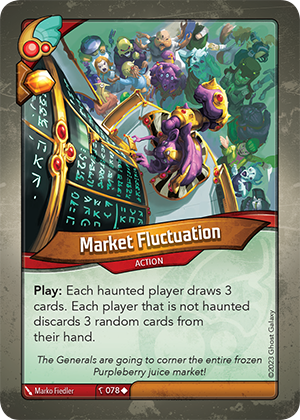 Market Fluctuation, a KeyForge card illustrated by Marko Fiedler