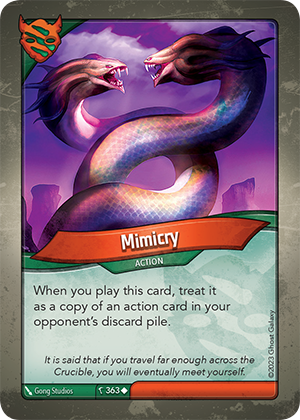 Mimicry, a KeyForge card illustrated by Gong Studios