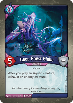 Deep Priest Glebe, a KeyForge card illustrated by David Auden Nash