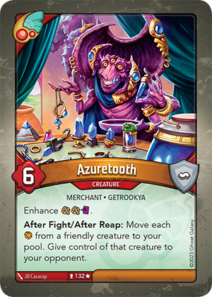 Azuretooth, a KeyForge card illustrated by JB Casacop
