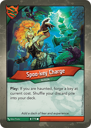 Spoo-key Charge, a KeyForge card illustrated by Aitor Prieto
