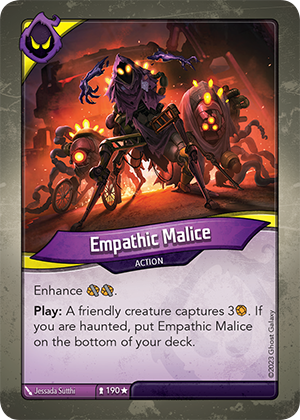 Empathic Malice, a KeyForge card illustrated by Jessada Sutthi