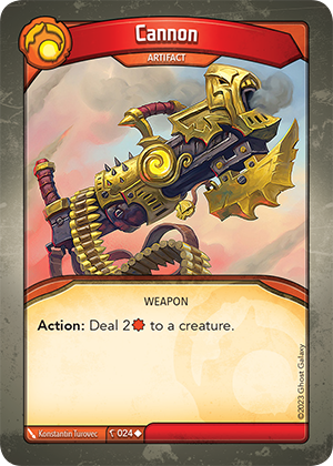 Cannon, a KeyForge card illustrated by Konstantin Turovec
