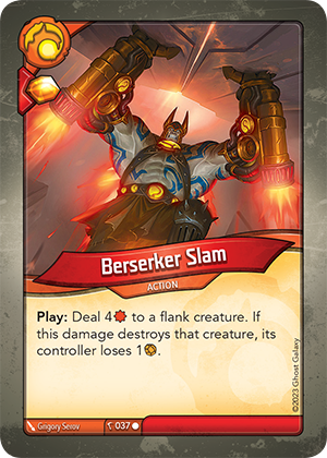 Berserker Slam, a KeyForge card illustrated by Grigory Serov