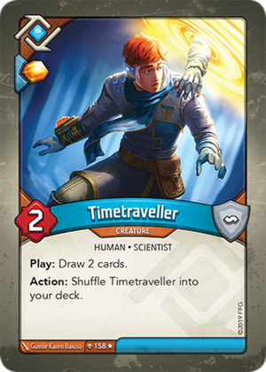 Timetraveller, a KeyForge card illustrated by Gizelle Karen Baluso