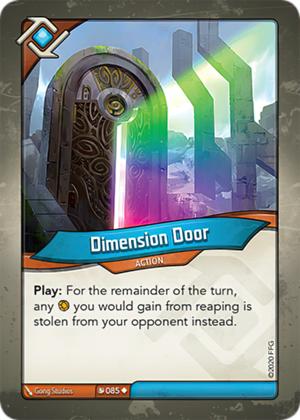 Dimension Door, a KeyForge card illustrated by Gong Studios