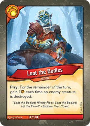 Loot the Bodies, a KeyForge card illustrated by Grigory Serov