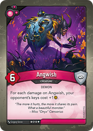 Angwish, a KeyForge card illustrated by Grigory Serov