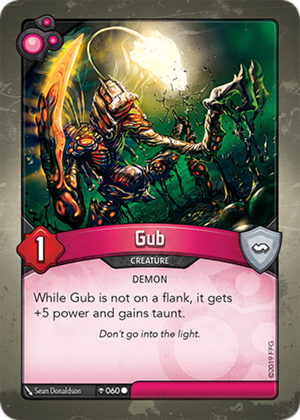 Gub, a KeyForge card illustrated by Sean Donaldson