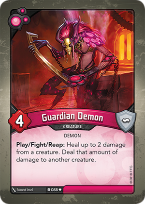 Guardian Demon, a KeyForge card illustrated by Forrest Imel