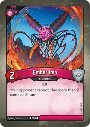 Ember Imp, a KeyForge card illustrated by Gong Studios