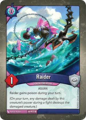 Raider, a KeyForge card illustrated by Radial Studio