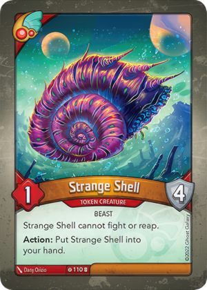 Strange Shell, a KeyForge card illustrated by Dany Orizio
