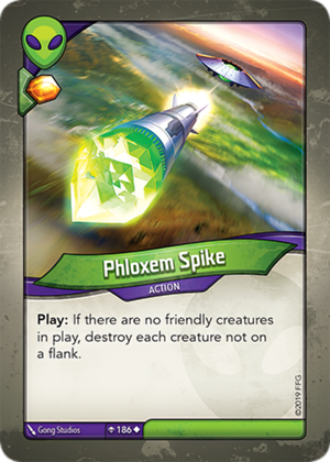 Phloxem Spike, a KeyForge card illustrated by Gong Studios
