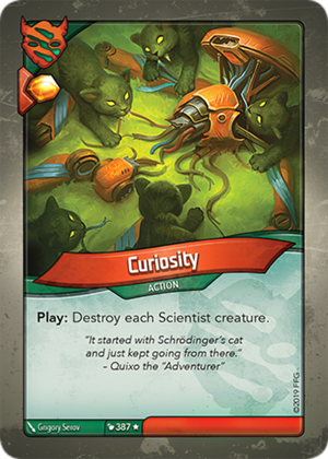 Curiosity, a KeyForge card illustrated by Grigory Serov