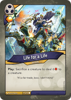 Life for a Life, a KeyForge card illustrated by Nasrul Hakim