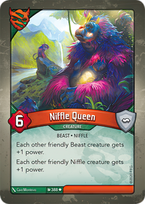 Niffle Queen, a KeyForge card illustrated by Caio Monteiro