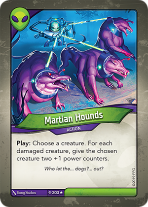 Martian Hounds, a KeyForge card illustrated by Gong Studios