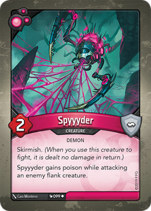 Spyyyder, a KeyForge card illustrated by Caio Monteiro