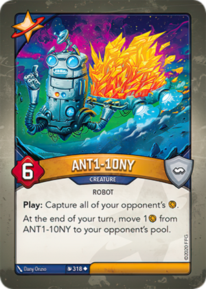 ANT1-10NY, a KeyForge card illustrated by Dany Orizio