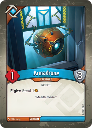 Armadrone, a KeyForge card illustrated by JB Casacop