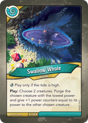 Swallow Whole, a KeyForge card illustrated by Marko Fiedler