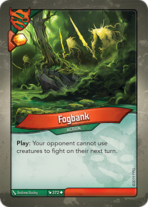 Fogbank, a KeyForge card illustrated by Andrew Bosley