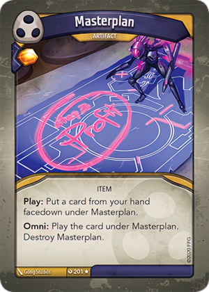 Masterplan, a KeyForge card illustrated by Gong Studios