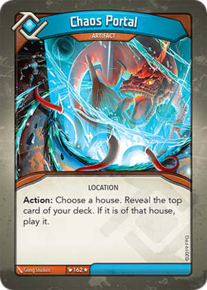 Chaos Portal, a KeyForge card illustrated by Gong Studios