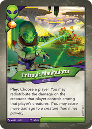 Entropic Manipulator, a KeyForge card illustrated by Marko Fiedler