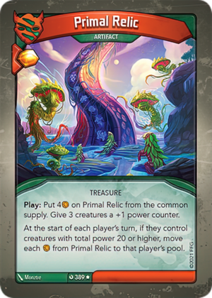 Primal Relic, a KeyForge card illustrated by Monztre