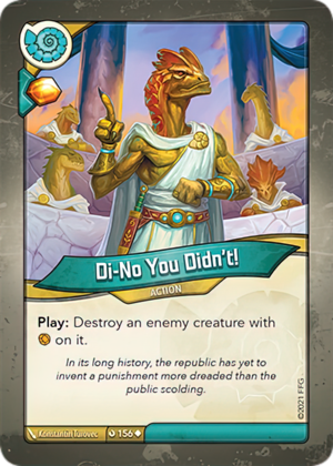Di-No You Didn’t!, a KeyForge card illustrated by Konstantin Turovec