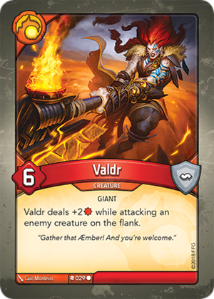 Valdr, a KeyForge card illustrated by Caio Monteiro