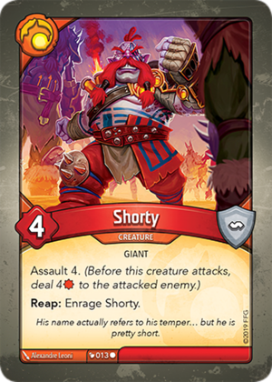 Shorty, a KeyForge card illustrated by Alexandre Leoni
