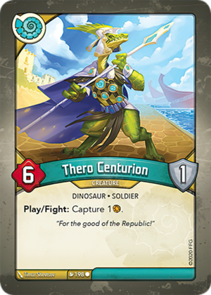 Thero Centurion, a KeyForge card illustrated by Timur Shevtsov