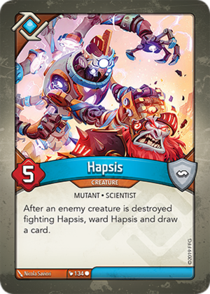 Hapsis, a KeyForge card illustrated by Nicola Saviori