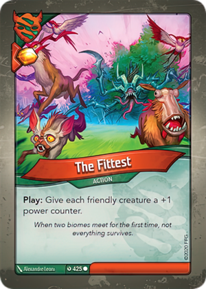 The Fittest, a KeyForge card illustrated by Alexandre Leoni