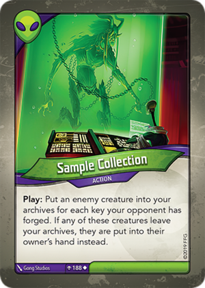 Sample Collection, a KeyForge card illustrated by Gong Studios
