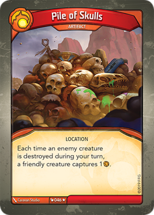 Pile of Skulls, a KeyForge card illustrated by Caravan Studio