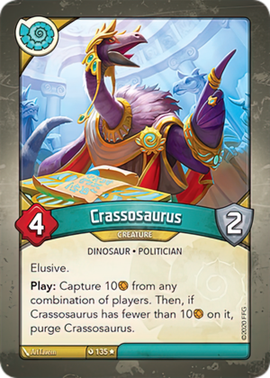 Crassosaurus, a KeyForge card illustrated by Art Tavern