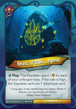 Beast of Dark Legend, a KeyForge card illustrated by Kevin Sidharta