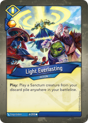Light Everlasting, a KeyForge card illustrated by Diego Gisbert
