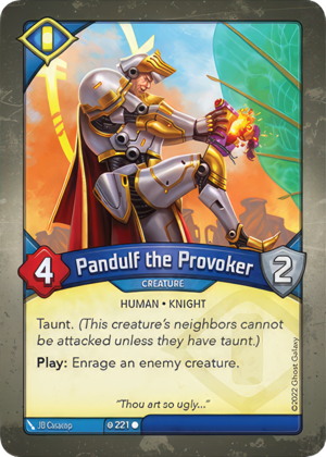 Pandulf the Provoker, a KeyForge card illustrated by JB Casacop