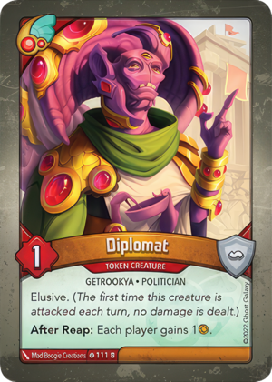Diplomat, a KeyForge card illustrated by MadBoogie Creations
