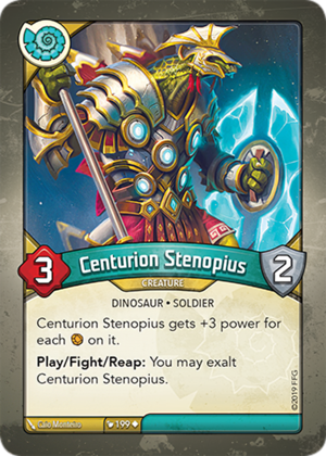 Centurion Stenopius, a KeyForge card illustrated by Caio Monteiro