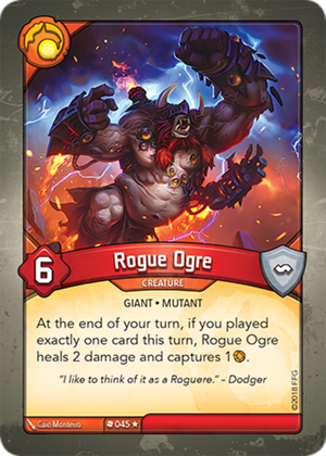Rogue Ogre, a KeyForge card illustrated by Caio Monteiro